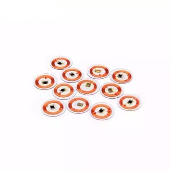 10Pcs 125Khz Μόνο για ανάγνωση RFID EM4100 TK4100 Transparnte Circular Coin Card (25mm) ID For Access Control Tags Smart Keyfob