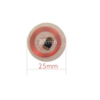 10Pcs 125Khz Μόνο για ανάγνωση RFID EM4100 TK4100 Transparnte Circular Coin Card (25mm) ID For Access Control Tags Smart Keyfob