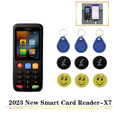 2023 Νεότερο Smart Reader X7 Duplicateur ID/IC Label Copy 13,56MHz Key NFC Tag Natg213 Copier 125KHz Em4305 Card Token Writer