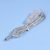 2M 22AWG DC 5,5 mm x 2,1 mm 12 V kabelio lizdas 304 jungiklio mygtuko jungties prailginimo maitinimo laidas, skirtas LED juostiniam apšvietimui