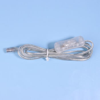 2M 22AWG DC 5,5mmx2,1mm Καλώδιο 12V Θηλυκό 304 Κουμπί διακόπτη Επέκταση Καλώδιο τροφοδοσίας για Φωτιστικό λωρίδας LED