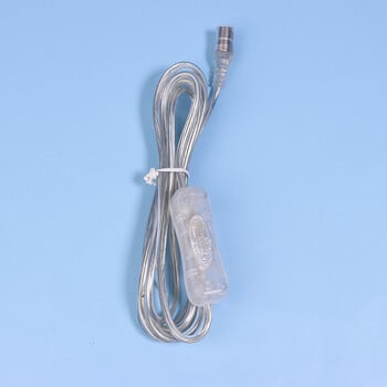 2M 22AWG DC 5,5mmx2,1mm Καλώδιο 12V Θηλυκό 304 Κουμπί διακόπτη Επέκταση Καλώδιο τροφοδοσίας για Φωτιστικό λωρίδας LED