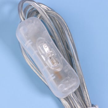 2M 22AWG DC 5,5mmx2,1mm Καλώδιο 12V Θηλυκό 304 Κουμπί διακόπτη Επέκταση Καλώδιο τροφοδοσίας για Φωτιστικό λωρίδας LED