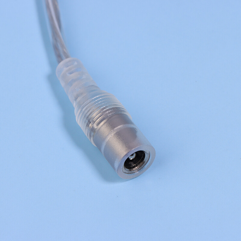 2M 22AWG DC 5,5 mm x 2,1 mm 12 V kabelio lizdas 304 jungiklio mygtuko jungties prailginimo maitinimo laidas, skirtas LED juostiniam apšvietimui
