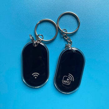 10PCS Epoxy NFC Ntag213 Key Tag ISO14443A 13,56MHz RFID NFC Smart Cards Keychain for Sharing Social Media Ετικέτα επαφής