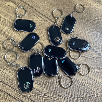 10 vnt. epoksidinės dervos NFC Ntag213 rakto žyma ISO14443A 13,56 MHz RFID NFC intelektualiųjų kortelių raktų pakabukas, skirtas bendrinti socialinę mediją Kontaktinio rakto žyma