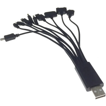 10 σε 1 Πολυλειτουργικός φορτιστής καλωδίου USB Προσαρμογέας USB Καλώδιο δεδομένων για τηλέφωνο Καλώδια φορητού υπολογιστή Καλώδιο μεταφοράς δεδομένων Universal