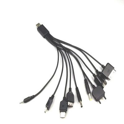 10-ühes Multifunktsionaalne USB-kaabel Laadija USB-adapter Andmejuhe telefoni jaoks Sülearvuti kaablid Andmeedastuskaabel Universaalne