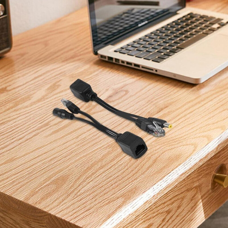 Bijelo crni POE kabel Pasivno napajanje preko Etherneta Adapter Razdjelnik RJ45 Modul za napajanje injektora 12-48v za IP Camea pribor