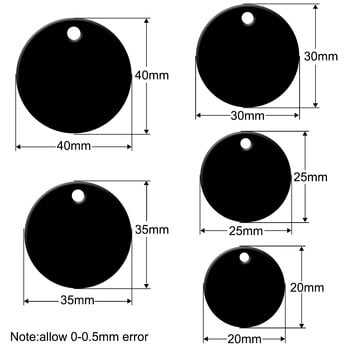 100 τμχ Αναγνωριστικό στρογγυλής ετικέτας Κενό πινακίδα ονόματος Χαρακτική με λέιζερ Εξατομικευμένο κολιέ με ονόματα κατοικίδιων αξεσουάρ Δαχτυλίδια μπρελόκ Ετικέτες Χονδρική