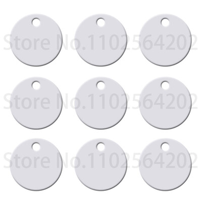 100 vnt. apvali etiketė ID tuščia pavadinimo plokštelė graviravimas lazeriu suasmenintas gyvūno vardo karoliai aksesuarai raktų pakabukai žiedai žymės didmeninė prekyba
