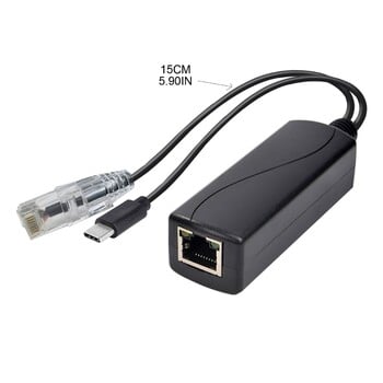 Gigabit PoE Splitter 1000m 48V to 5V 2,4 A PoE Separator TYPE-C/DC5521/Micro USB Power Plug Widely Application Splitter