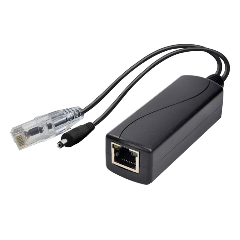 Gigabit PoE sadalītājs 1000 m 48 V līdz 5 V 2,4 A PoE atdalītājs, TIPA-C/DC5521/Micro USB barošanas spraudnis, plaši lietojams lietojumprogrammu sadalītājs