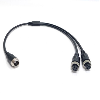 4 vrste M12 4Pin Aviation Head to Aviation Head Muški/Ženski produžni Y razdjelni kabelski adapter za CCTV kameru, konektor 1kom