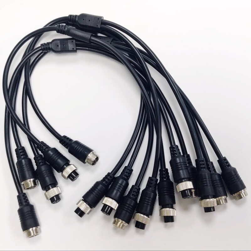 4 tipu M12 4 kontaktu aviācijas galva ar aviācijas galviņu.