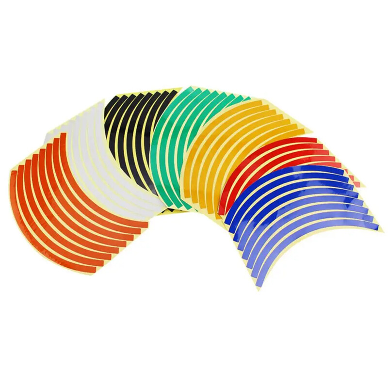 16 tk 10-tolline universaalne mootorratta velje helkurkleebised Motoratta kleebis Liiklusohutuse helkur mootorratta kleebis