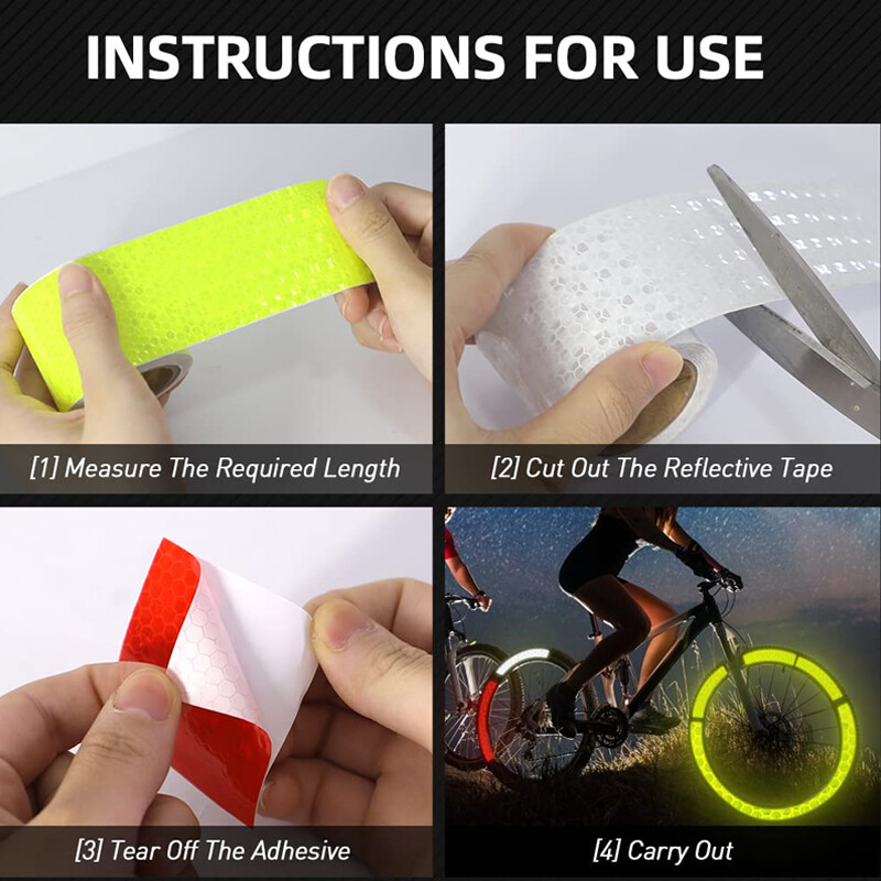 3M reflektirajuća traka Naljepnice Dizajn automobila za automobile Sigurnosni materijal Motociklistička biciklistička reflektirajuća traka