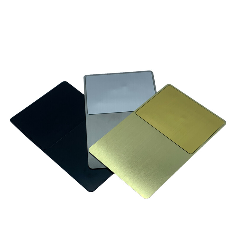 1 vnt Premium Custom 13,56MHZ 504 baitų nerūdijančio plieno bekontaktė išmanioji NFC vizitinė kortelė, kurią galima spausdinti iš abiejų pusių