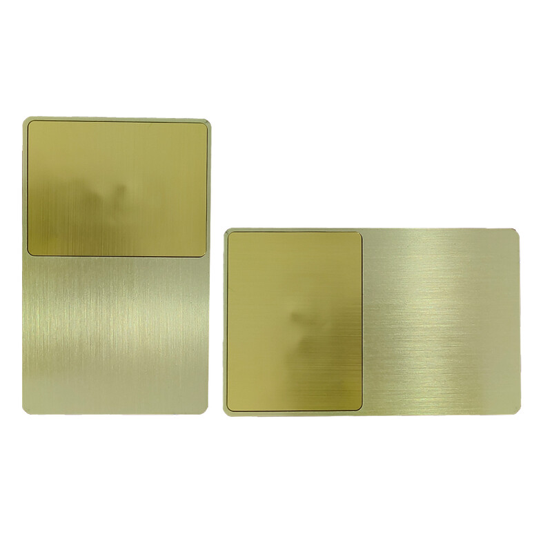 1 vnt Premium Custom 13,56MHZ 504 baitų nerūdijančio plieno bekontaktė išmanioji NFC vizitinė kortelė, kurią galima spausdinti iš abiejų pusių