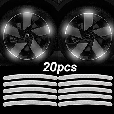 Лазерна главина на колелото Светлоотражателен стикер Автомобил Мотоциклет Предупреждение Декорация Светлоотразителна лента Флуоресцентна защитна светлоотразителна лента