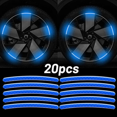 Лазерна главина на колелото Светлоотражателен стикер Автомобил Мотоциклет Предупреждение Декорация Светлоотразителна лента Флуоресцентна защитна светлоотразителна лента