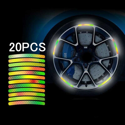 Лазерна главина на колелото Светлоотражателен стикер Автомобил Мотоциклет Предупреждение Декорация Светлоотразителна лента Флуоресцентна защитна светлоотразителна лента