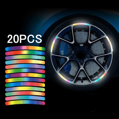 Лазерна главина на колелото Светлоотражателен стикер Автомобил Мотоциклет Предупреждение Декорация Светлоотразителна лента Флуоресцентна защитна светлоотразителна лента