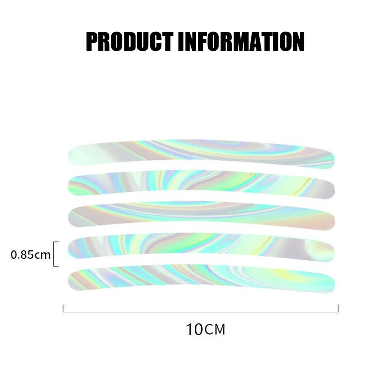 Лазерна главина на колелото Светлоотражателен стикер Автомобил Мотоциклет Предупреждение Декорация Светлоотразителна лента Флуоресцентна защитна светлоотразителна лента