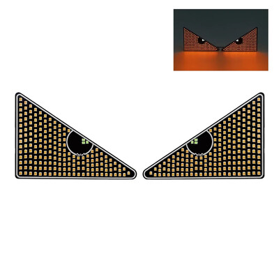 2vnt Automobilių LED dekoratyviniai žibintai piktoms akims Led atmosferos lempa Įdomi velnio akies lemputė raudona blyksniai įspėjamieji šviesoforai