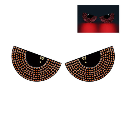 2vnt Automobilių LED dekoratyviniai žibintai piktoms akims Led atmosferos lempa Įdomi velnio akies lemputė raudona blyksniai įspėjamieji šviesoforai