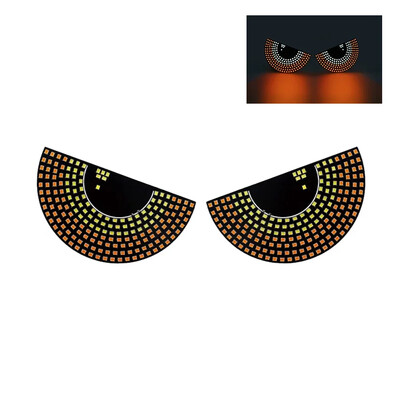 2vnt Automobilių LED dekoratyviniai žibintai piktoms akims Led atmosferos lempa Įdomi velnio akies lemputė raudona blyksniai įspėjamieji šviesoforai