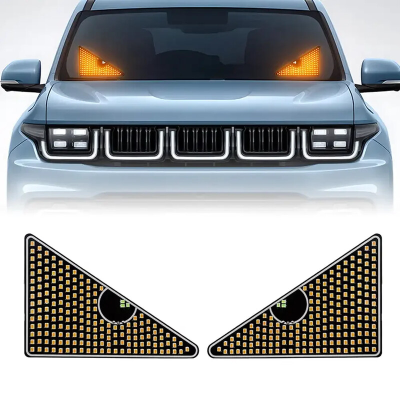 2vnt Automobilių LED dekoratyviniai žibintai piktoms akims Led atmosferos lempa Įdomi velnio akies lemputė raudona blyksniai įspėjamieji šviesoforai