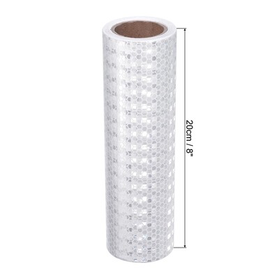 Satop Cinta sjajna bijela reflektirajuća traka 8 inča x 10 ft vodootporna visoka vidljivost upozorenja sigurnosna ljepljiva naljepnica reflektor za automobil