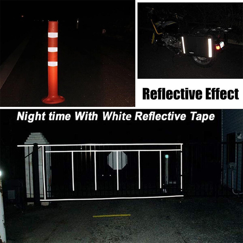 Satop Cinta sjajna bijela reflektirajuća traka 8 inča x 10 ft vodootporna visoka vidljivost upozorenja sigurnosna ljepljiva naljepnica reflektor za automobil