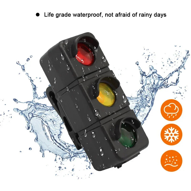 LED задна светлина за велосипед Червен Син Зелен Внимание Авариен светофар с щипка USB Акумулаторна нощно колоездене Мигащо предупреждение