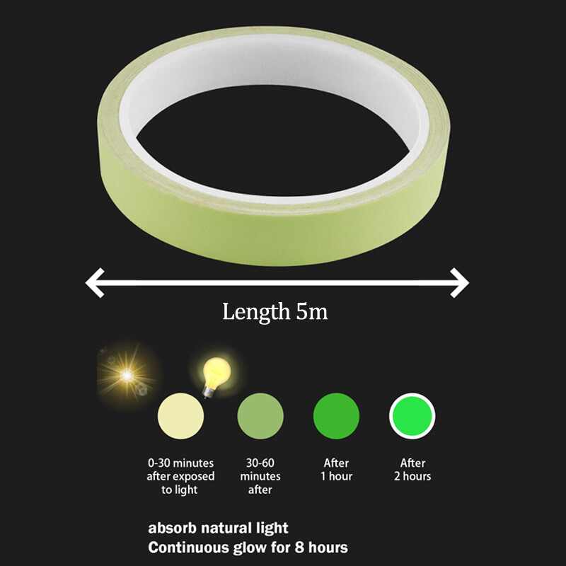 Vodootporna svjetleća u mraku Samoljepljiva traka Traka upozorenja Potrepštine za pozornicu Zidna ukrasna naljepnica Zeleno svjetlo
