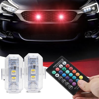 RGB LED Strobe Lights 7 Χρώματα Αυτοκινήτου Μοτοσικλέτας LED Θέση φλας Ασύρματο φως Προειδοποιητικά φώτα αεροπλάνου ελικοπτέρου