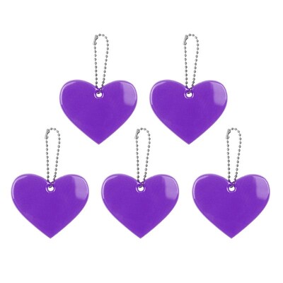 Стилен предпазен рефлектор за сърце за ключодържател Светлоотразително оборудване за колоездене Ходене Бягане Висяща декорация Многоцветни