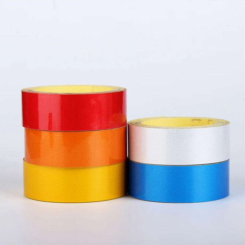 5m*2cm reflektirajuća trakasta traka Auto motocikl Bicikl Obruč kotača Trakasta trakasta naljepnica Ukrasna crvena/sjebrena/žuta/plava/narančasta 1kom