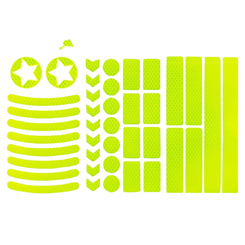 42Pcs Bicikl Auto Reflektirajuće naljepnice Geometrijski uzorak Trake upozorenja MTB Skuter Kaciga Reflektor Noćni Reflektirajući Logo Univerzalni
