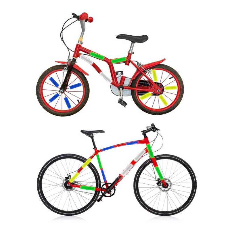 3M reflektirajuća traka za sigurnost bicikla Bijelo Crveno Žuto Plave Naljepnice Dodaci za bicikle