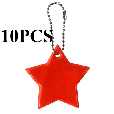 Šarene zvijezde, reflektirajući privjesak, privjesak za ključeve, torba, pribor, dječja reflektorska traka PVC za sigurnost Noćni promet, biciklizam, trčanje