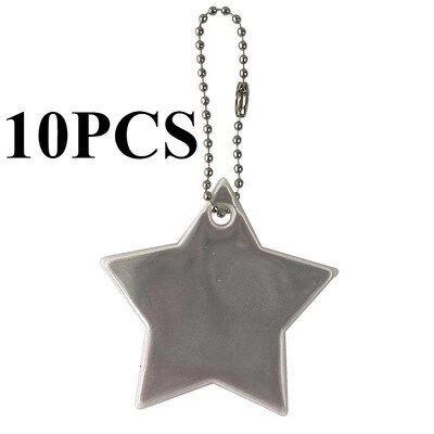 Šarene zvijezde, reflektirajući privjesak, privjesak za ključeve, torba, pribor, dječja reflektorska traka PVC za sigurnost Noćni promet, biciklizam, trčanje