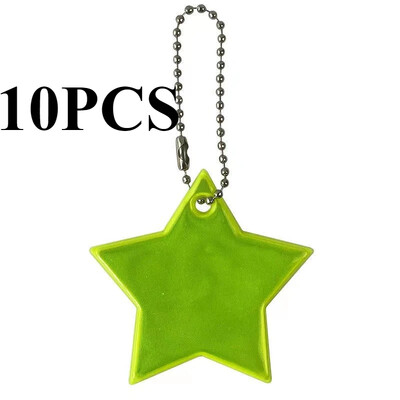 Šarene zvijezde, reflektirajući privjesak, privjesak za ključeve, torba, pribor, dječja reflektorska traka PVC za sigurnost Noćni promet, biciklizam, trčanje