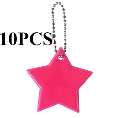 Šarene zvijezde, reflektirajući privjesak, privjesak za ključeve, torba, pribor, dječja reflektorska traka PVC za sigurnost Noćni promet, biciklizam, trčanje