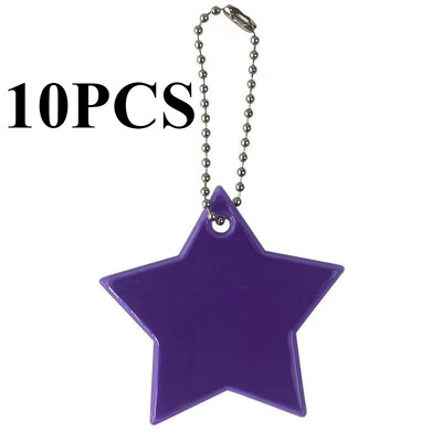 Šarene zvijezde, reflektirajući privjesak, privjesak za ključeve, torba, pribor, dječja reflektorska traka PVC za sigurnost Noćni promet, biciklizam, trčanje