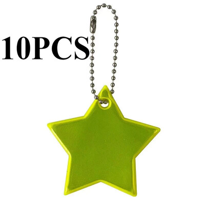 Šarene zvijezde, reflektirajući privjesak, privjesak za ključeve, torba, pribor, dječja reflektorska traka PVC za sigurnost Noćni promet, biciklizam, trčanje
