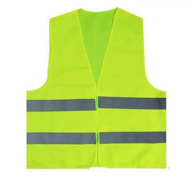 Жълта жилетка с висока видимост Светлоотразително защитно работно облекло за нощно бягане Колоездене Мъж Нощно предупреждение Работно облекло Флуоресцентно