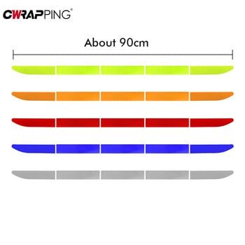 Ανακλαστικό αυτοκόλλητο αυτοκινήτου 90cm Ανακλαστική Προειδοποιητική Ταινία Ασφαλείας Anti Collision Night Warning Ανακλαστικό αυτοκόλλητο για πορτμπαγκάζ αυτοκινήτου