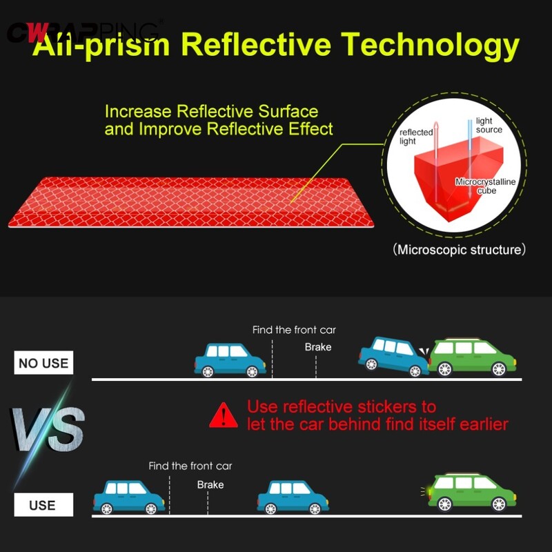 Светлоотразителен стикер за кола 90 см Светлоотразителна предупредителна предпазна лента против сблъсък Нощно предупреждение Светлоотразителен стикер за автомобилен багажник